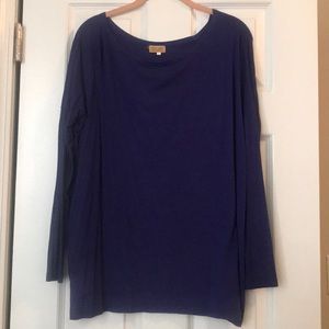 Piko 1988 Long Sleeve Blue-Violet Top Size S